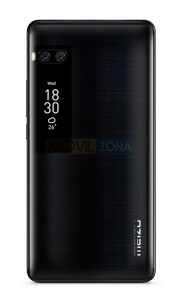 Meizu PRO 7 Plus doble pantalla vista trasera color negro