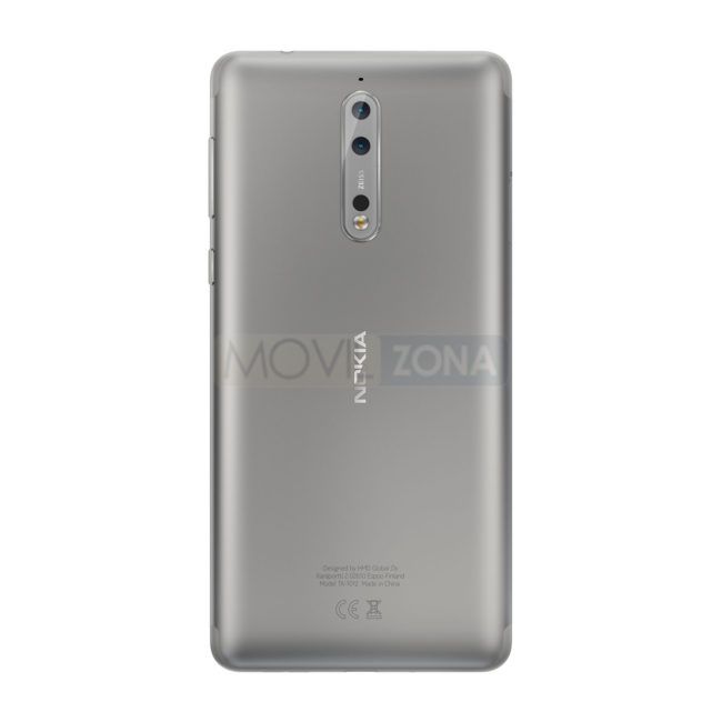 Nokia 8 gris vista trasera
