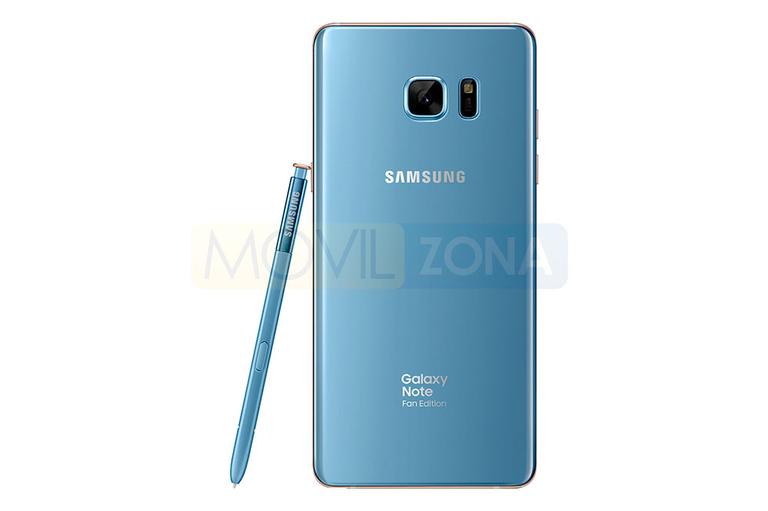 Samsung Galaxy Note 7 Fan Edition azul trasera