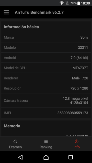 Datos AnTuRu Sony Xperia L1