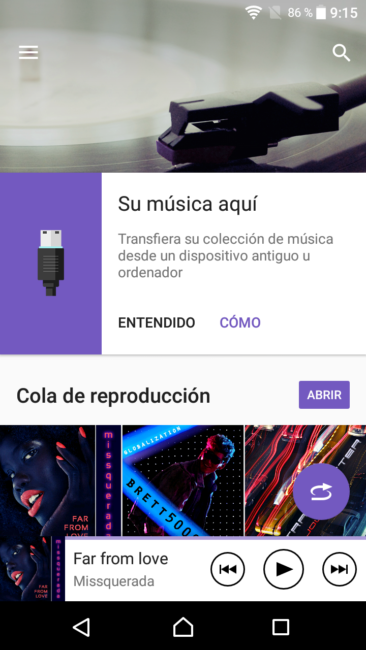 Aplicación del Sony Xperia L1