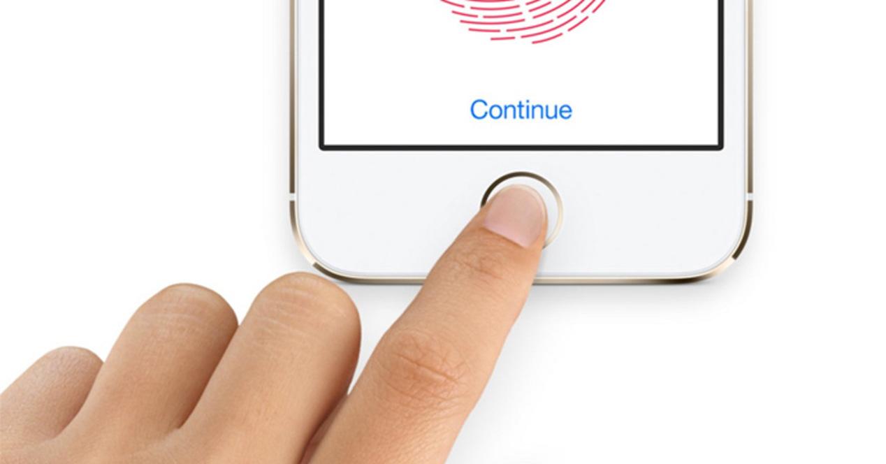 Sensor de huellas Touch ID en un iPhone