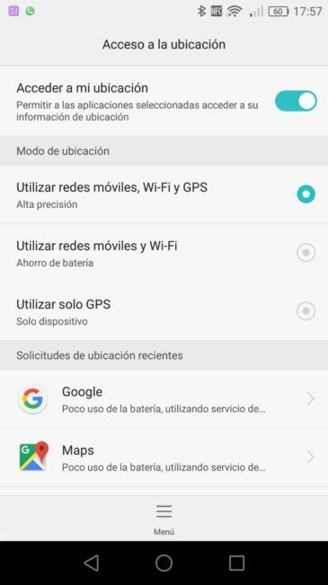 Ubicación y redes moviles Android
