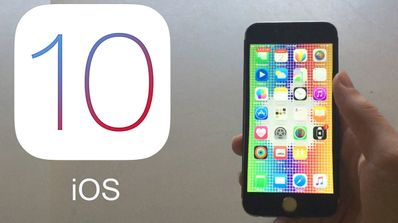 Logotipo de la actualización de iOS 10 en iPhone