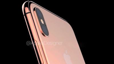 iPhone 8 con carcasa de color cobrizo