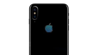 iPhone 8 con Touch ID en el logo de Apple