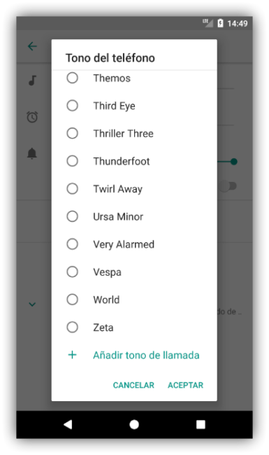 Añadir tono personalizado Android 8.0 Oreo