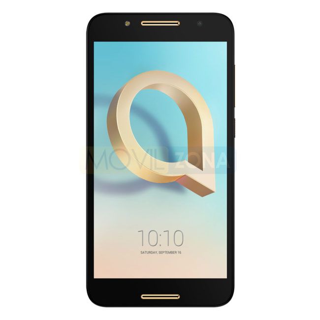 Alcatel A7 negro vista frontal