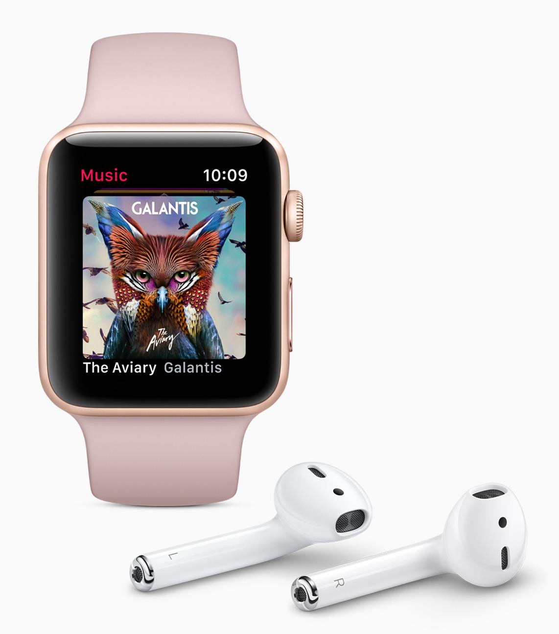 Apple Watch Series 3 con airPods