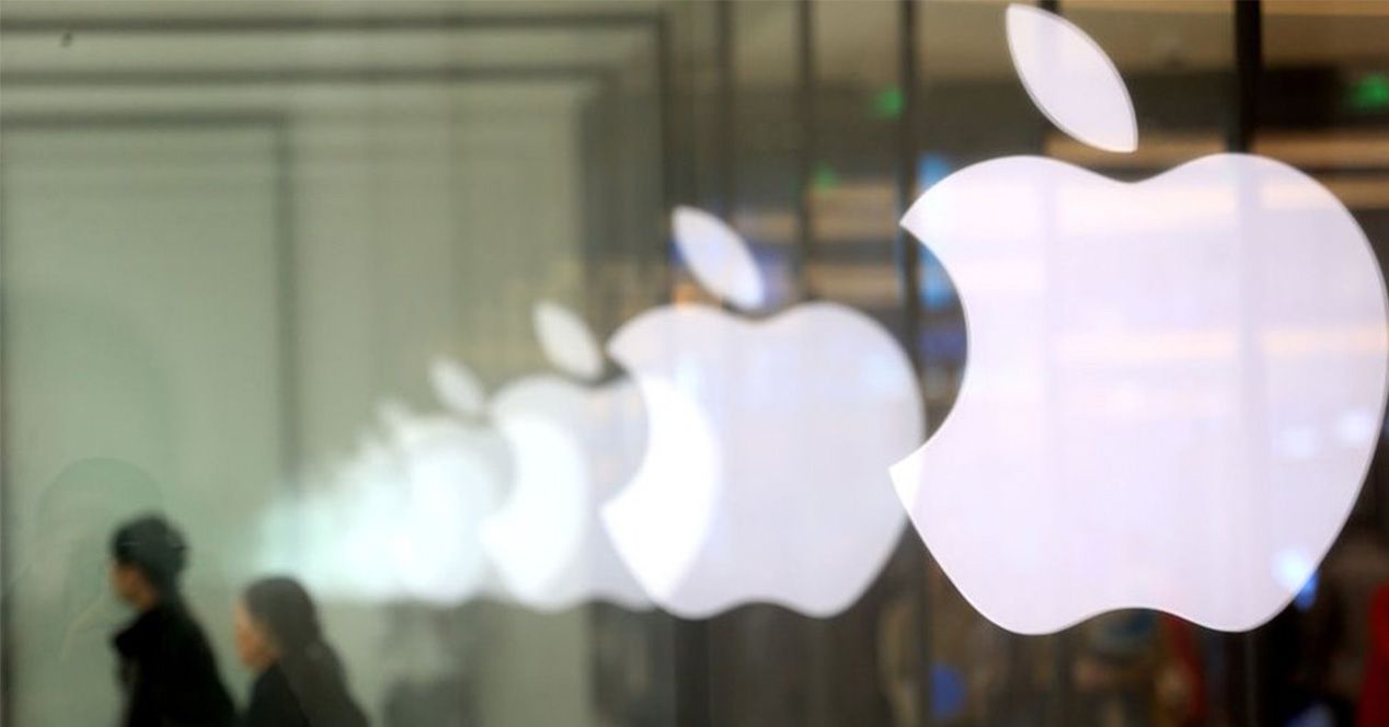 Logotipo de Apple en color blanco