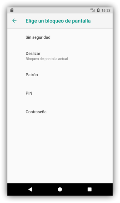 Bloqueo pantalla Android 8.0 Oreo