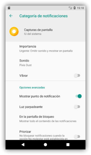 Categoría de notificaciones de Android 8.0 Oreo - Prioridad máxima