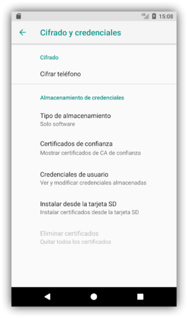 Cifrado Android 8.0 Oreo