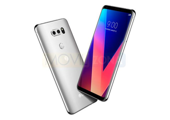 LG V30 negro y plateado