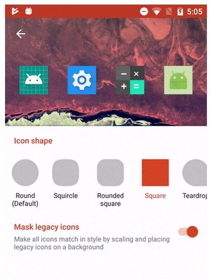 iconos de Android Oreo