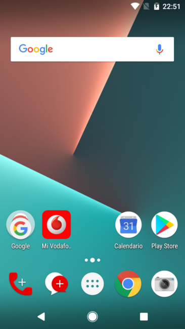 Escritorio del Vodafone Smart N8