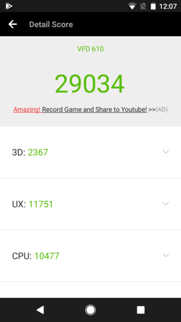 Resultado en AnTuTu del Vodafone Smart N8