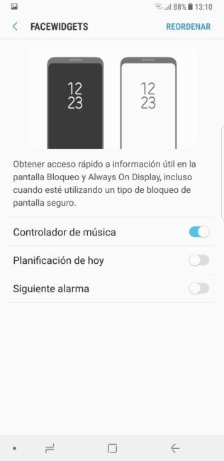 Opciones seguridad Samsung Galaxy Note 8