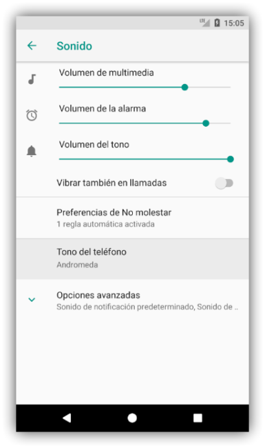 Sonido y Tono en Android 8.0 Oreo