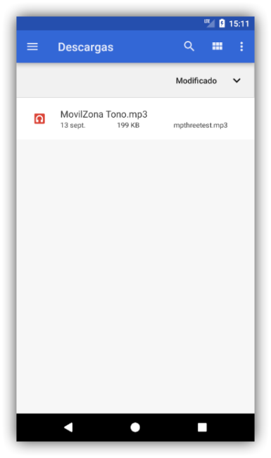 Tonos MP3 guardados en Android 8.0 oreo