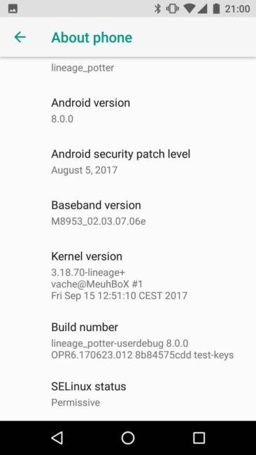 Android 8 en el Moto G5 Plus