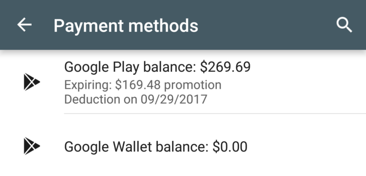 fecha de caducidad de tu saldo de Google Play