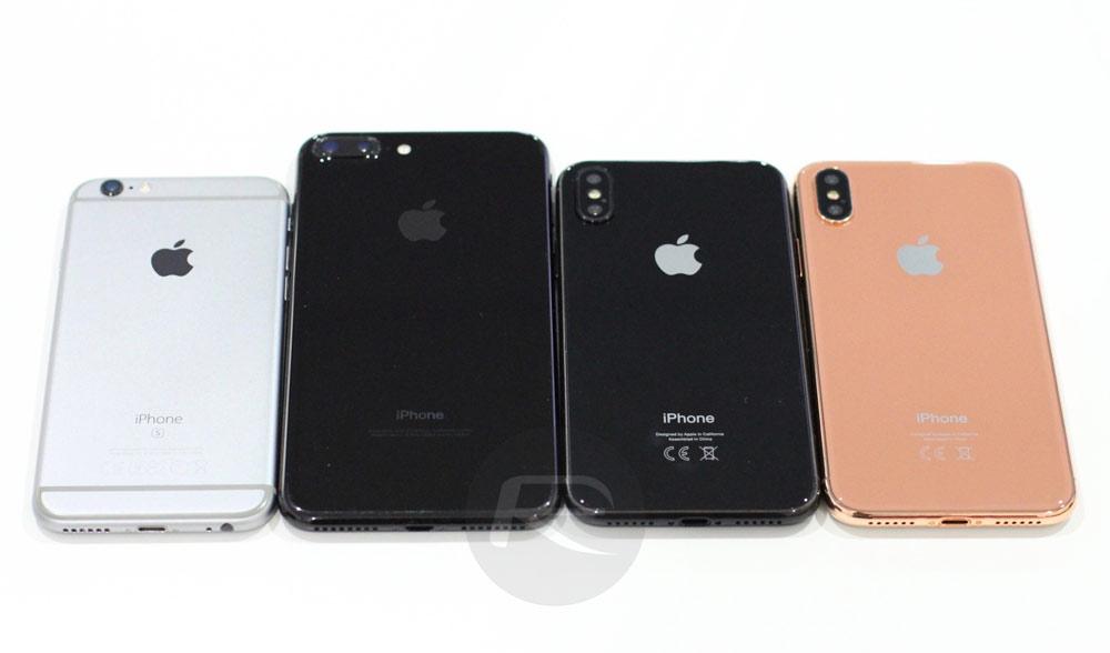 Carcasa trasera del iPhone 8 frente a las últimas generaciones de iPhone