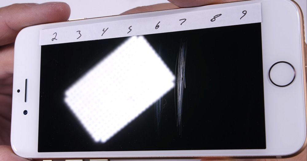 Resistencia a los arañazos de la pantalla del iPhone 8