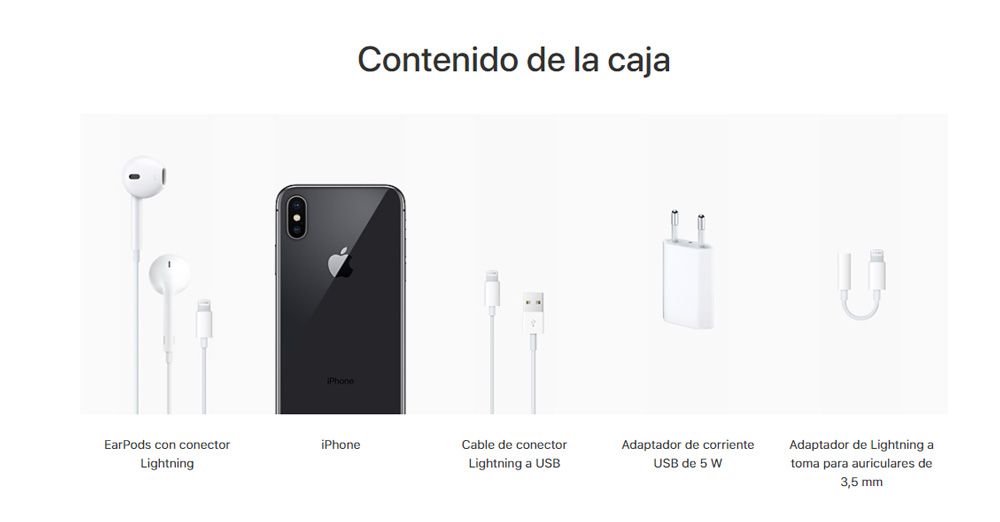 pack de venta del iPhone X