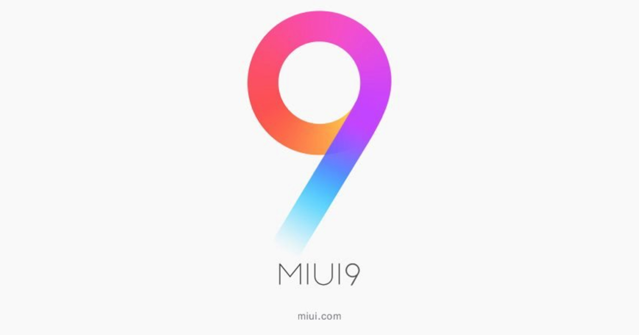 Carátula con el logotipo de MIUI 9