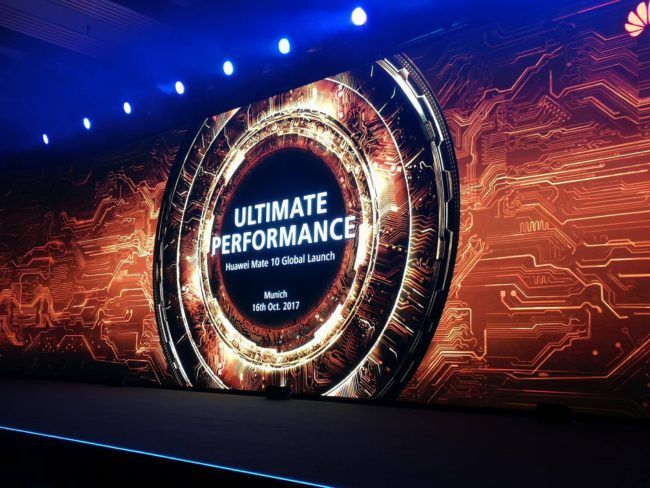 Imagen de la presentación del Huawei Mate 10
