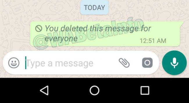 borrar mensajes enviados por whatsapp