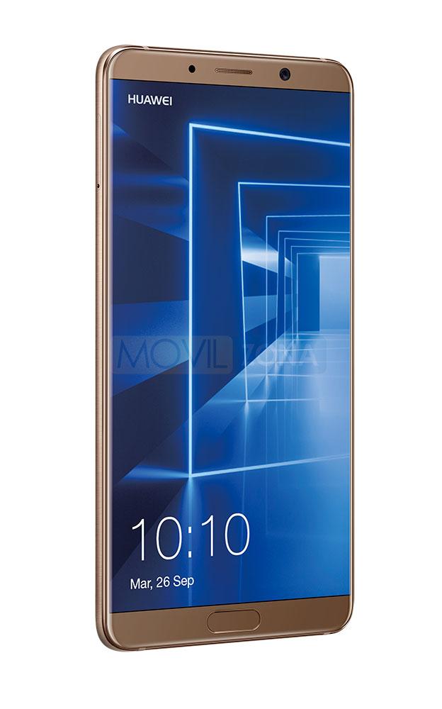 Huawei Mate 10 dorado visión lateral