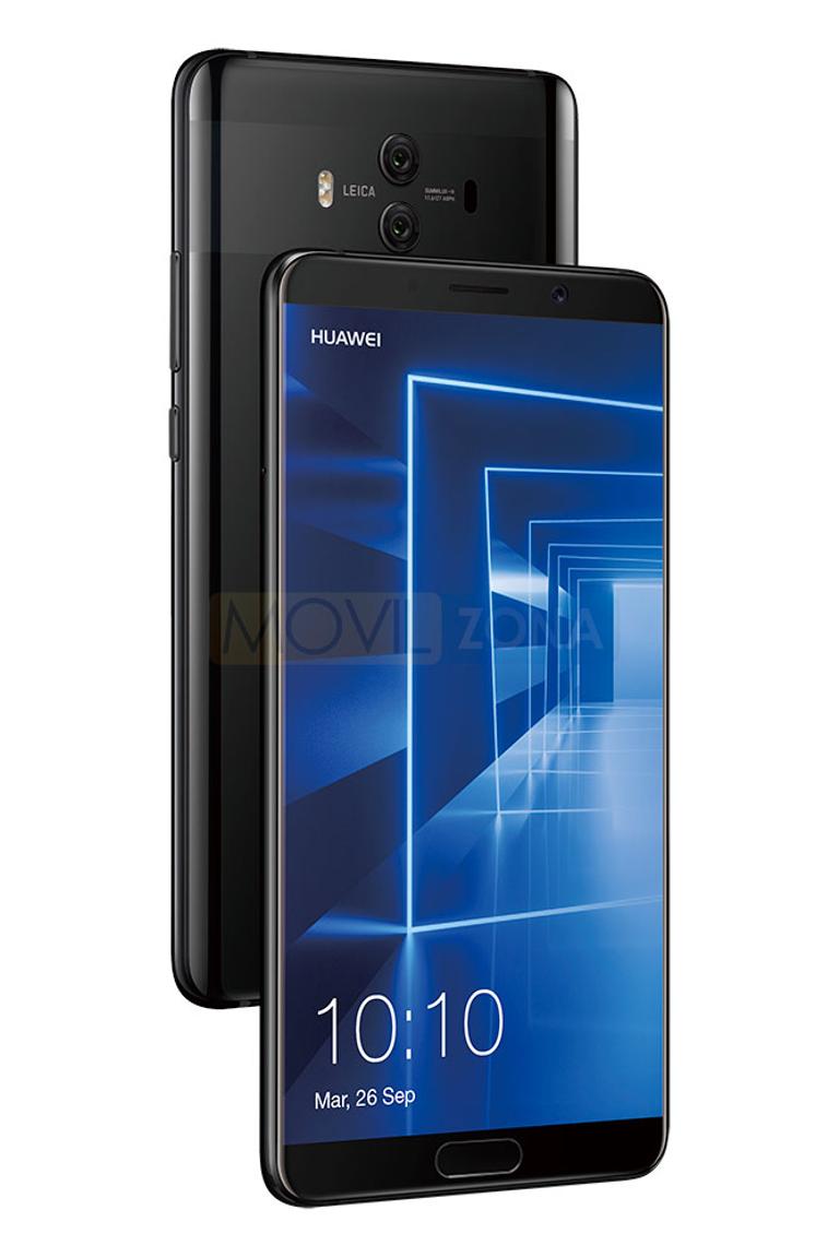 Huawei Mate 10 negro vista delantera y trasrera