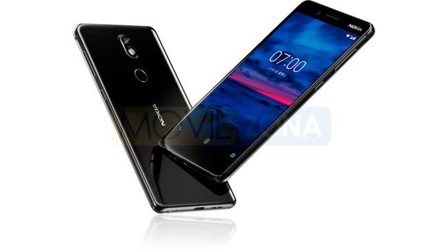 Nokia 7 negro vista delantera y trasera