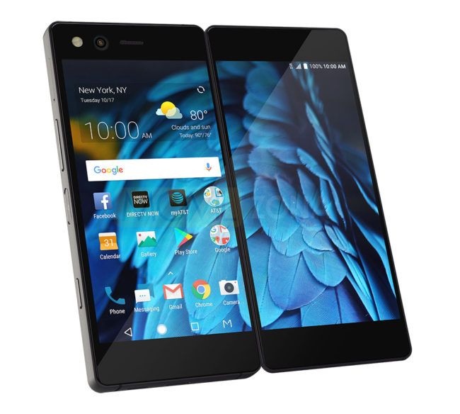 ZTE Axon M doble pantalla encendida