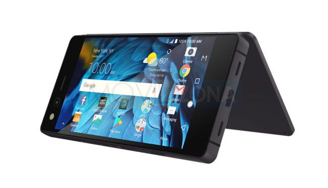 ZTE Axon M con pantalla encendida