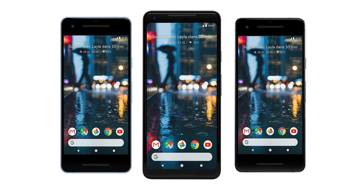 Google Pixel 2 XL y Google Pixel 2 de frente
