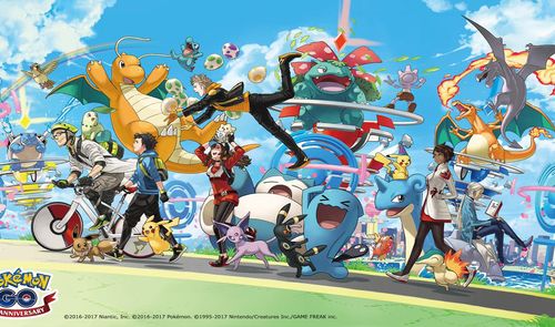 Imagen con los personajes de Pokémon GO