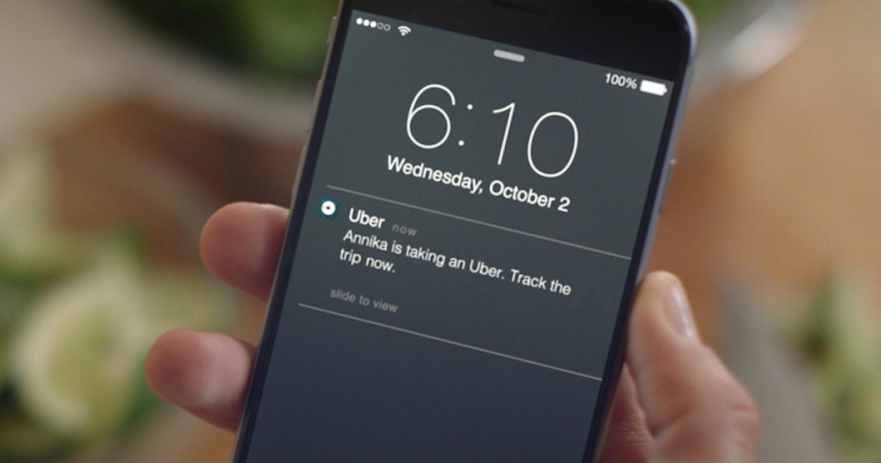 app uber en iphone