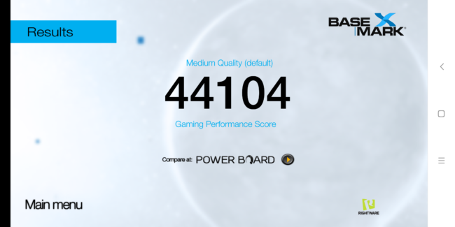 Resultado Basemark del Xiaomi Mi Mix 2