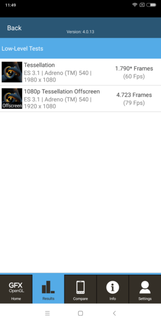 Resultados en GFXBench con el Xiaomi Mi Mix 2