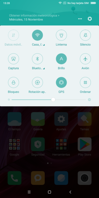 Accesos rápidos del Xiaomi Mi Mix 2