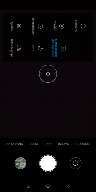 Opciones cámara del Xiaomi Mi Mix 2