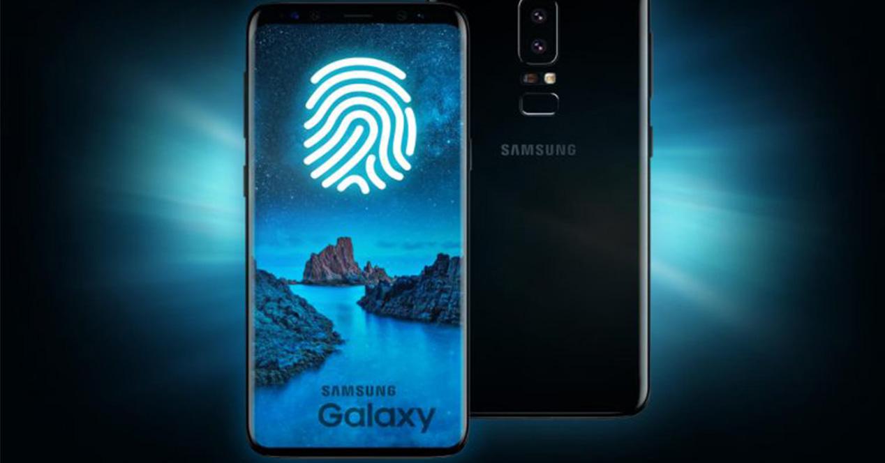 Sensor de huellas integrado en pantalla de smartphone Samsung Galaxy