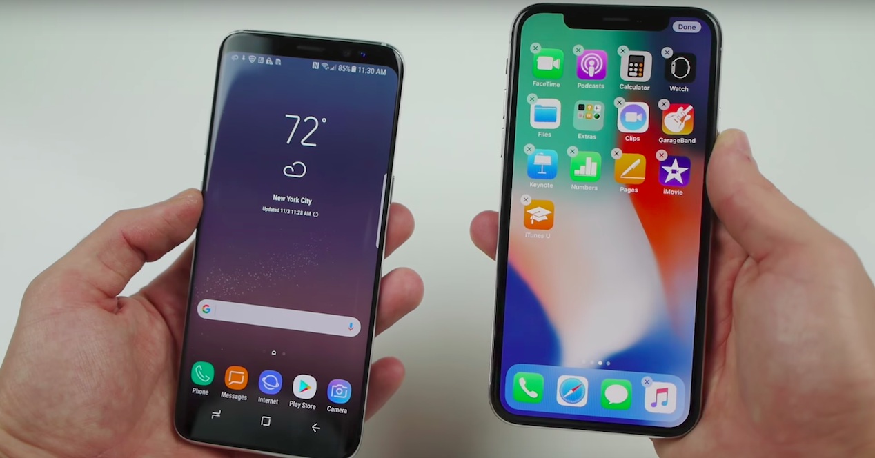 s8 vs iphone x
