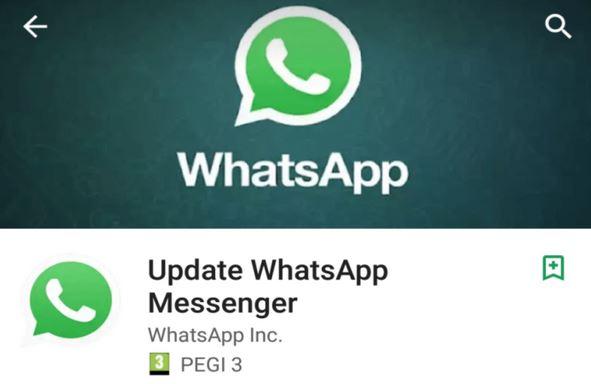 actualización falsa de WhatsApp