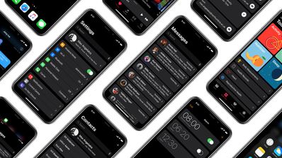 Rediseño del modo oscuro de iOS 11 adaptado a la pantalla del iPhone X