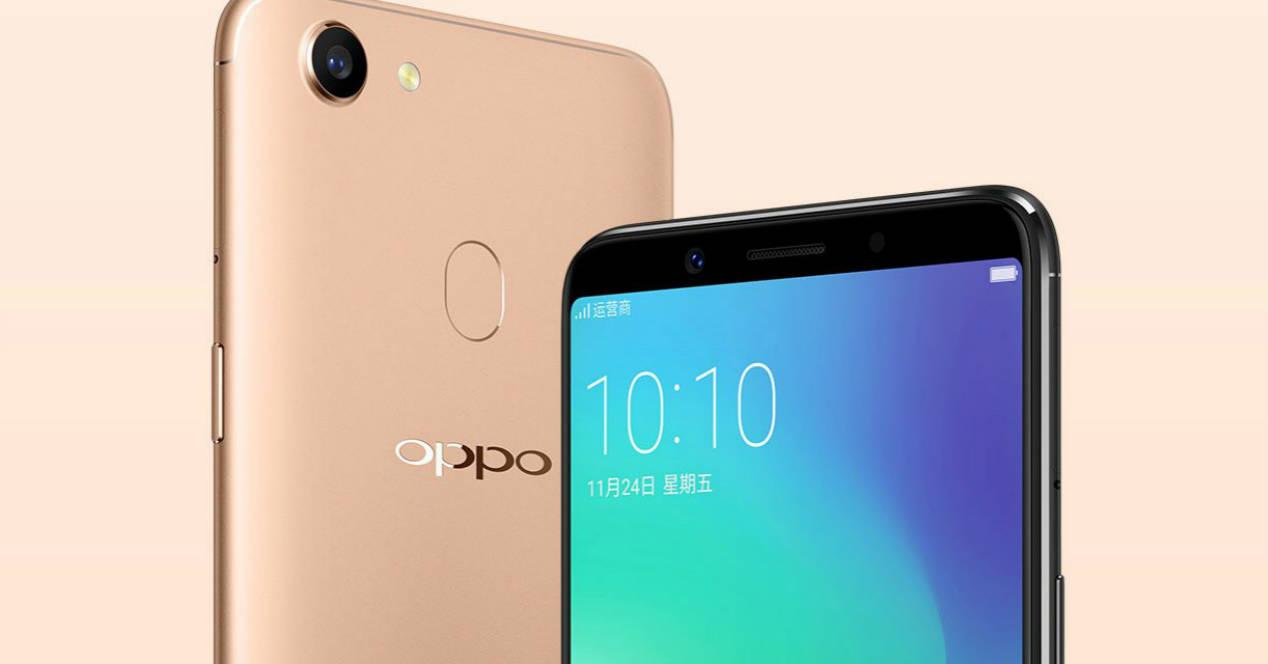 Oppo A73 frontal y trasera
