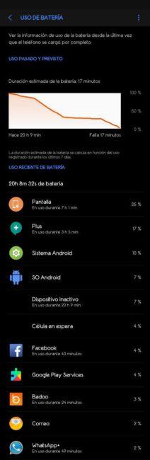 estadísticas de autonomía de la ROM Google Edition para el Samsung Galaxy S8 basada en Android 8.0 Oreo